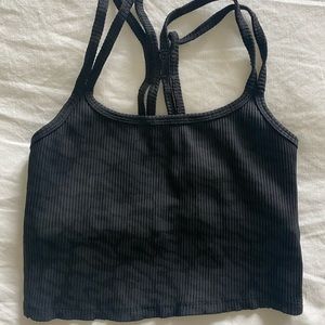 Carbon 38 Ribbed Crop Top